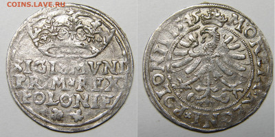 Польша. Сигизмунд I. Коронный грош 1545 г. 9.08 21-00+ - 001.JPG