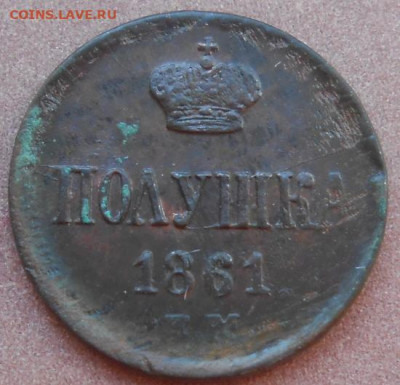 полушка 1861 ЕМ до 11.08.2022 - монеты 947