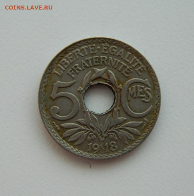 Франция 5 сантимов 1918 г. до 11.08.22 - DSCN2077.JPG