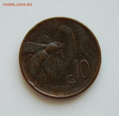 Италия 10 чентезимо 1929 г. (Фауна) до 11.08.22 - DSCN1967.JPG