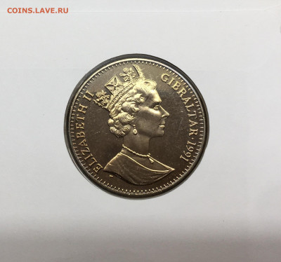 Шайба Гибралтар 1 крона 1991 Олимпийские игры Барселона 1992 - IMG_0241.JPG