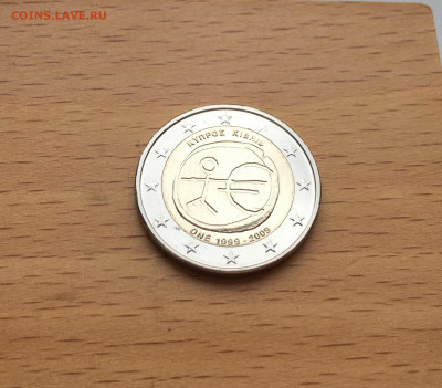 биметалл Кипр 2 евро 2009 10 10 лет монетарной политики ЕС - IMG_9960.JPG
