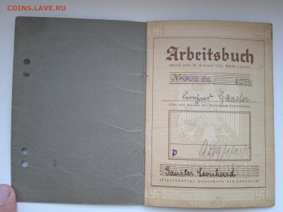 Трудовая книжка Германия 1935г на оценку - 1660192771932