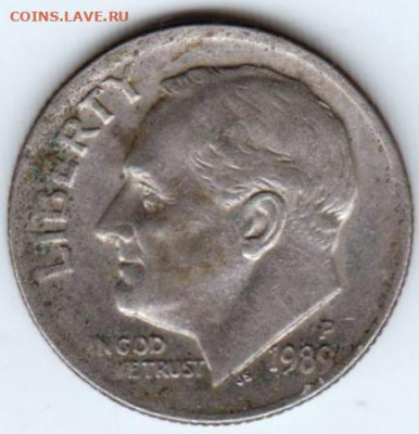 США дайм 1989 г. Р до 17.08.22 г. в 23.00 - 024