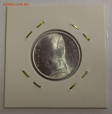 Ватикан 10 лир 1966. UNC. Тираж - 90 000 шт. - 10