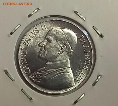 Ватикан 10 лир 1979. UNC. Тираж - 170 000 шт. - 10