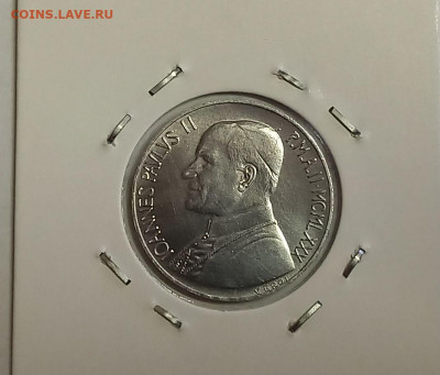 Ватикан 10 лир 1980. UNC. Тираж - 170 000 шт. - 10