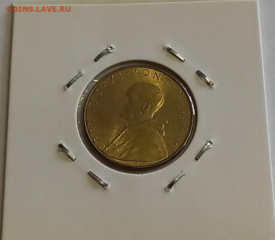 Ватикан 20 лир 1963. UNC. Тираж - 60 000 шт. - 11