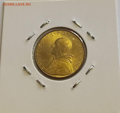 Ватикан 20 лир 1963. UNC. Тираж - 60 000 шт. - 8