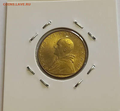 Ватикан 20 лир 1963. UNC. Тираж - 60 000 шт. - 7