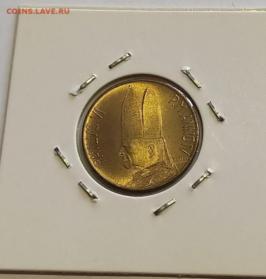 Ватикан 20 лир 1966. UNC. Тираж - 90 000 шт. - 9