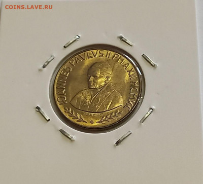 Ватикан 20 лир 1990. UNC. Тираж - 48 000 шт. - 9