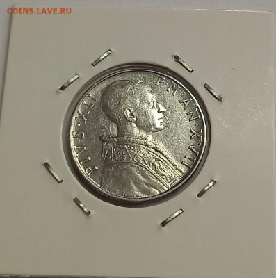 Ватикан 50 лир 1955. Тираж - 180 000 шт. - 9