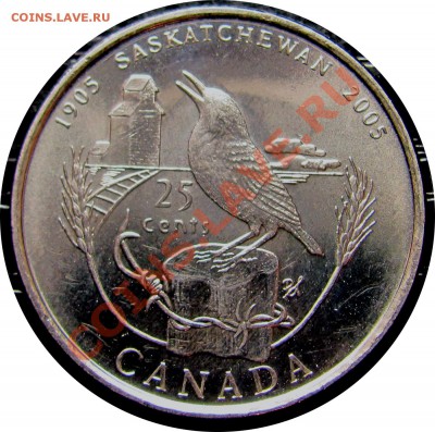 E40 Канада 25¢ Saskatchewan 2005p UNC до 02.12 в 22°° - D98 Saskatchewan 2005p 25c_1