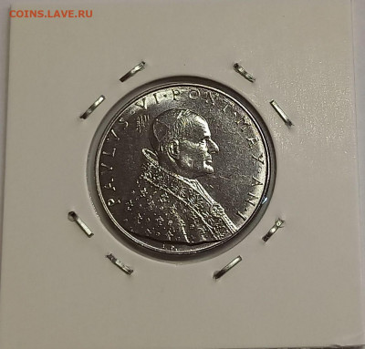 Ватикан 50 лир 1963. UNC. Тираж - 60 000 шт. - 7