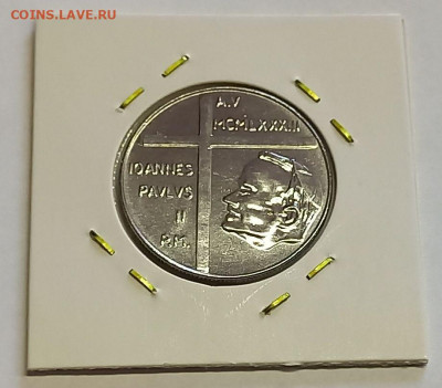 Ватикан 100 лир 1983. UNC. Тираж - 110 000 шт. - 9