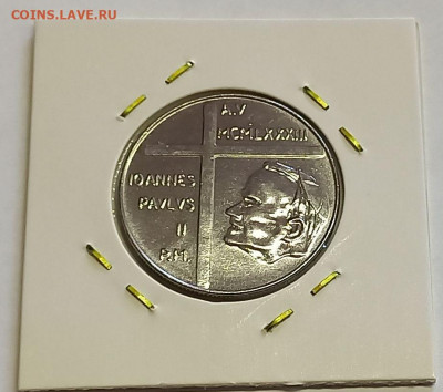 Ватикан 100 лир 1983. UNC. Тираж - 110 000 шт. - 8