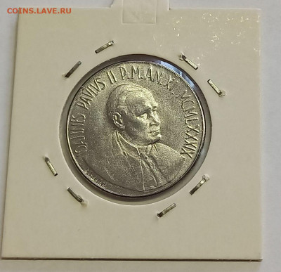 Ватикан 100 лир 1989. UNC. Тираж - 60 000 шт. - 7