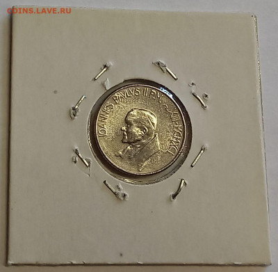 Ватикан 100 лир 1991. UNC. Тираж - 48 000 шт. - 12