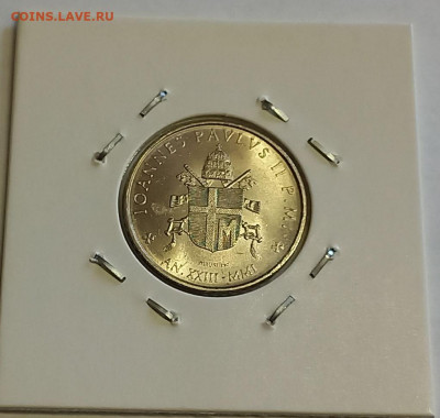Ватикан 100 лир 2001. UNC. Тираж - 276 000 шт. - 11