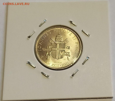 Ватикан 100 лир 2001. UNC. Тираж - 276 000 шт. - 7