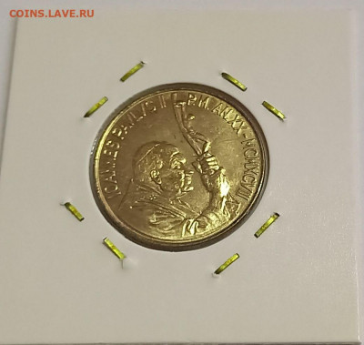 Ватикан 200 лир 1998. РЕДКАЯ! UNC. Тираж - 28 500 шт. - 8