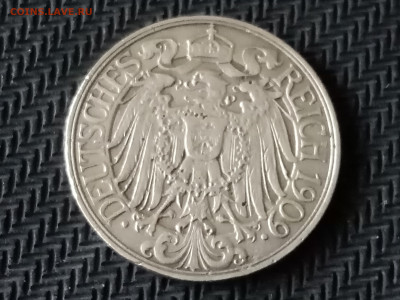 Германия 25 пфеннигов 1909 г. D - IMG_20211215_122819