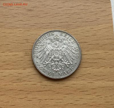 Саксония 2 марки 1909 Лейпцигский университет 500 лет - IMG_6111.JPG