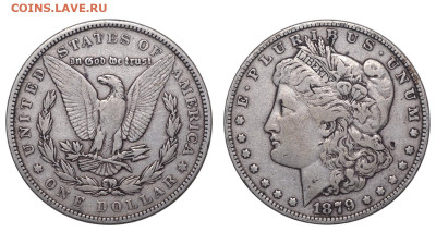 США. 1 доллар 1879 г. Морган. До 14.08.22. - DSK_3697