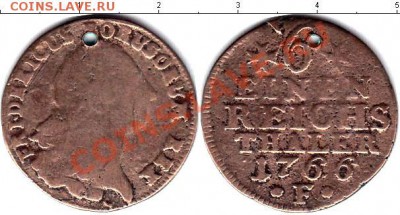 6 талера 1766 F - Пруссия 1.6 талера 1766