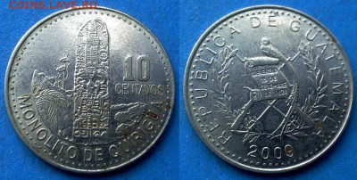 Гватемала - 10 сентаво 2009 года до 21.08 - Гватемала 10 сентаво, 2009