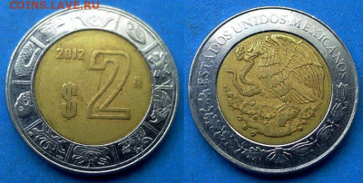 Мексика - 2 песо 2012 года (БИМ) до 21.08 - Мексика 2 песо, 2012