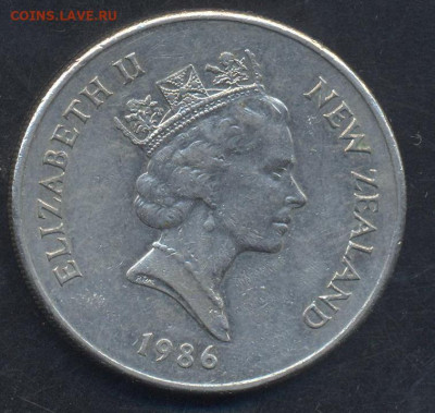Новая Зеландия 20 центов 1986 г.17.08.2022 г. 22 -00 МСК. - Фиджи 20 1