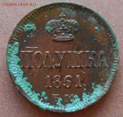 полушка 1861 ЕМ до 18.08.2022 - монеты 456
