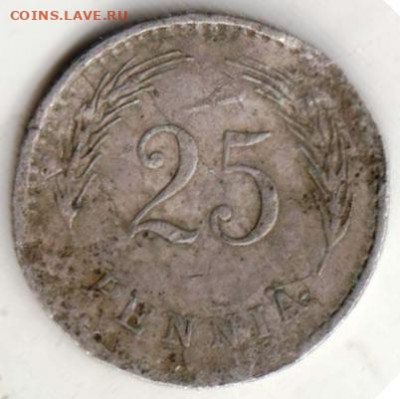 ФИНЛЯНДИЯ 25 пенни 1938 г. до 23.08.22 г. в 23.00 - 047
