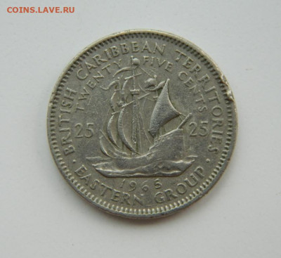 Восточные Карибы 25 центов 1965 г. (Парусник) до 23.08.22 - DSCN1812.JPG