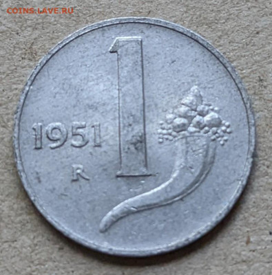 Италия 1 лира 1951 до 22-00 23.08 - PXL_20220814_072244769~2