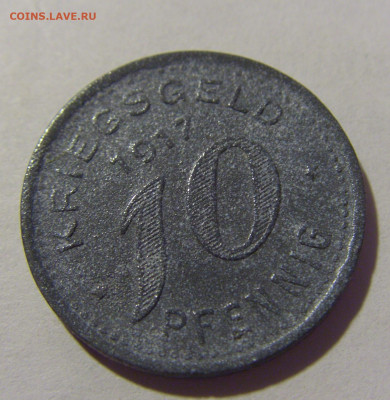 Нотгельд 10 пф 1917 Бармен №1 27.08.2022 22:00 МСК - CIMG9760.JPG