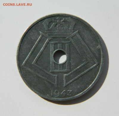 Бельгия 25 сантимов 1943 г. (Цинк) до 29.08.22 - DSCN2382.JPG