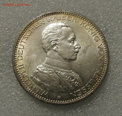 Пруссия. Император Вильгельм II. 5 МАРОК 1914 года. UNC. - 5Марок1914 (3).JPG