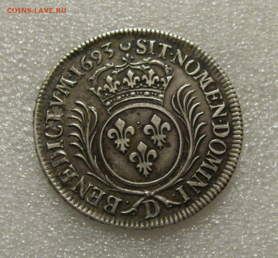 Королевство Франция. Людовик XIV. ½ ЭКЮ 1693 года. RR - Люд (4).JPG