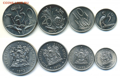 набор центов ЮАР 1973 г (7 шт) UNC - 1973_UAR
