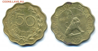 Парагвай 50 сентимо, 1953 - 50cen_Parag
