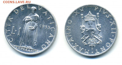 Ватикан 1 лира, 1953 - 1lira_Vat
