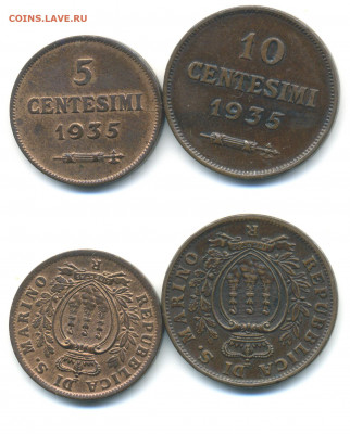 Сан-Марино 5 и 10 чентезимо, 1935 - san_marino