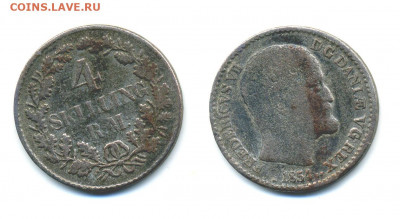 Дания 4 скиллинг-ригсмёнта, 1854 - 4sk1854