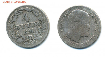 Дания 4 скиллинг-ригсмёнта, 1856 - 4sk1856_1