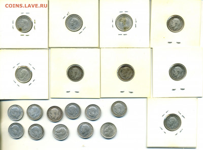 Великобритания 3 пенса, 1910-1941 по фиксу - 3p-4