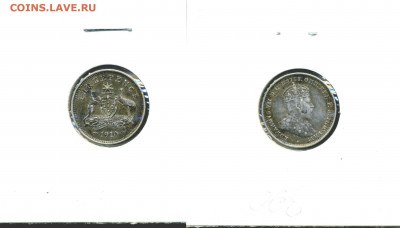 Австралия 3 пенса, 1910 - au10p1910