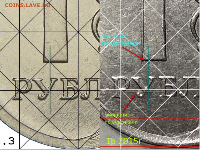 1 рубль 2013 г. ММД - 1р 2015г